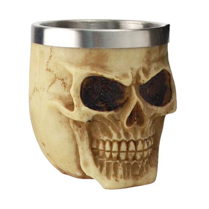 Mens Skull Head  Cup Shaving Lather Bowl For Male Heavy Style 02