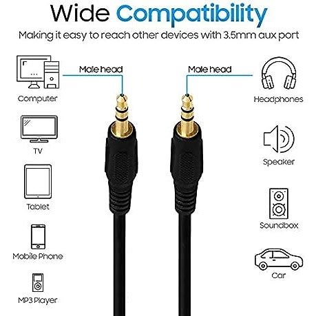Auxiliary 35mm To 35mm Cable - 18m