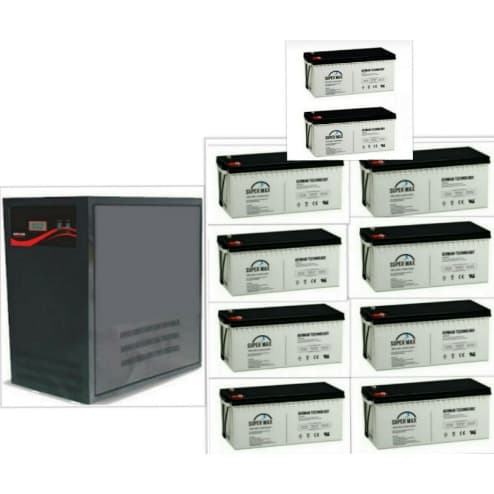 7.5kva/120v Safepower INVERTER with 10 German Standard batteries installation