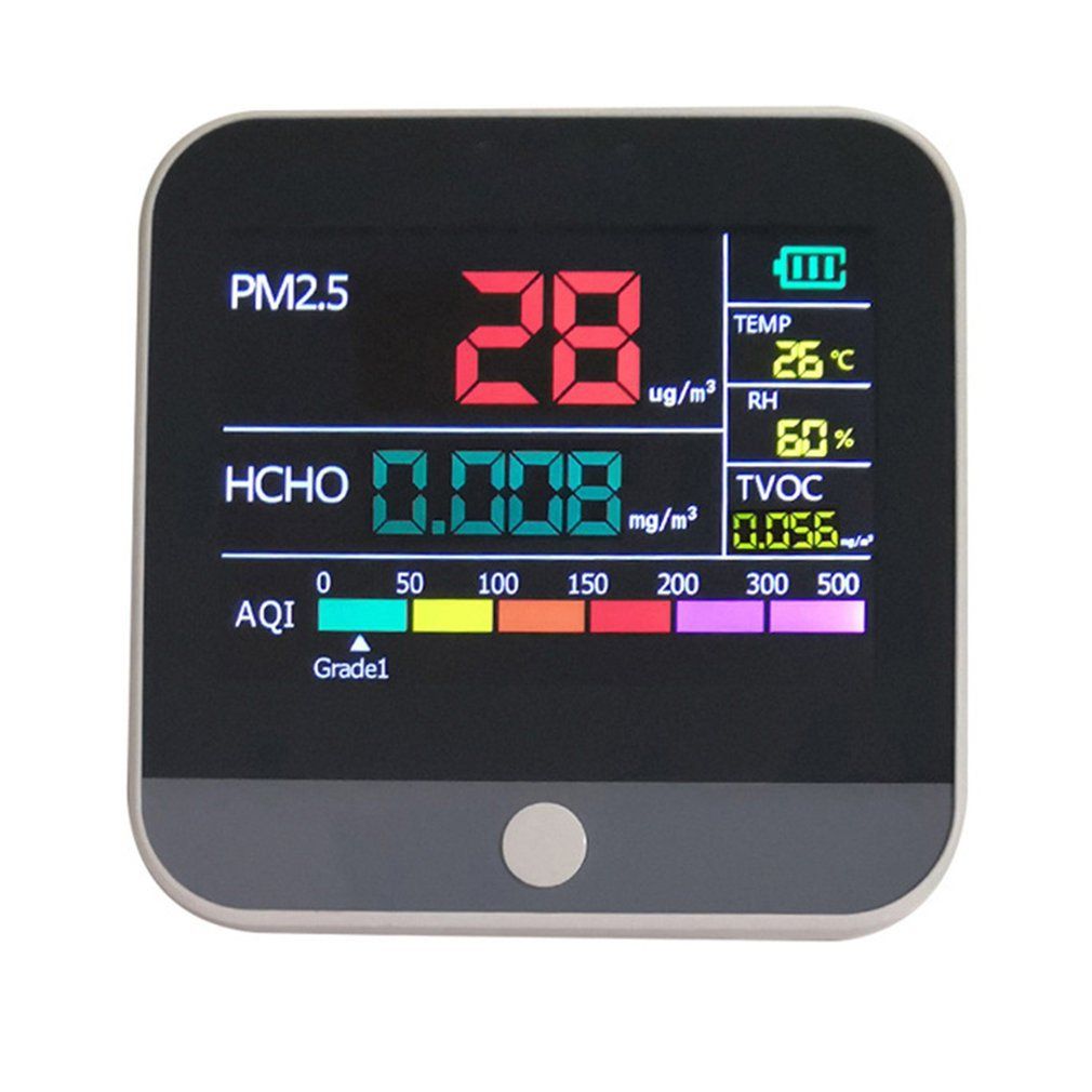AQI Detector PM2.5/HCHO/TVOC Gas Tester Air Quality Monitor Home Smog Meter