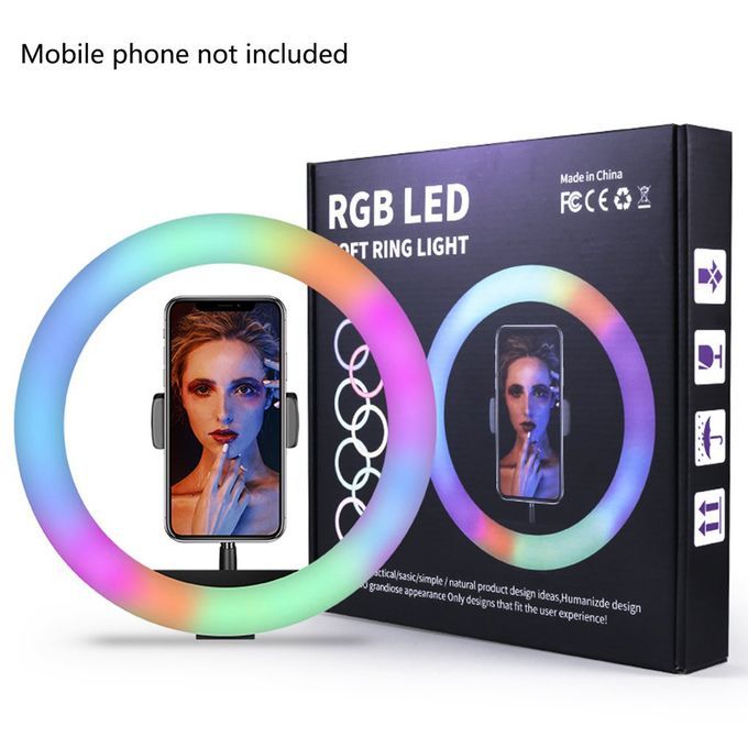 Ring   RGB Fill Light Small Bra Ket For Mobile Phone Live Streaming Video-bla K-10 In H