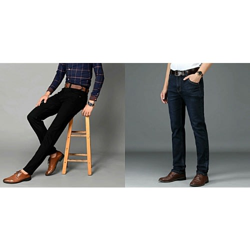 2 Piece Stock Jeans - Black & Navy Blue