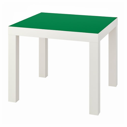 Lack Side Table 55x55 Cm - White-green