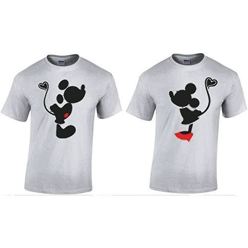 Couple's MICKEY 2-in-1 Printed Tshirt -GREY