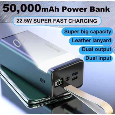 Ace Elec 50000mAh Powerbank With LED Light 22.5W Super Fast Charging