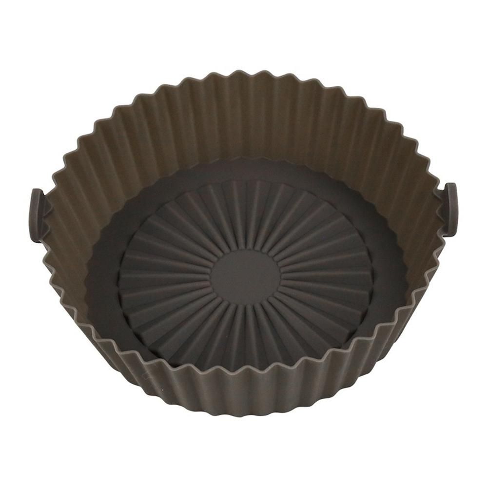 Air Fryer Silicone Pot Mat Cake Molds Silicone Basket Baking Pan for Roasting Microwave Air Fryer Liner Accessories C