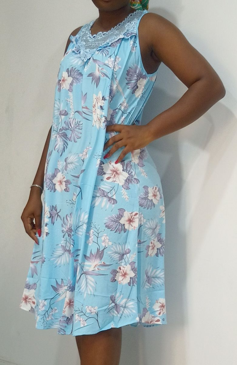 Ladies Night Gown - Royal Blue