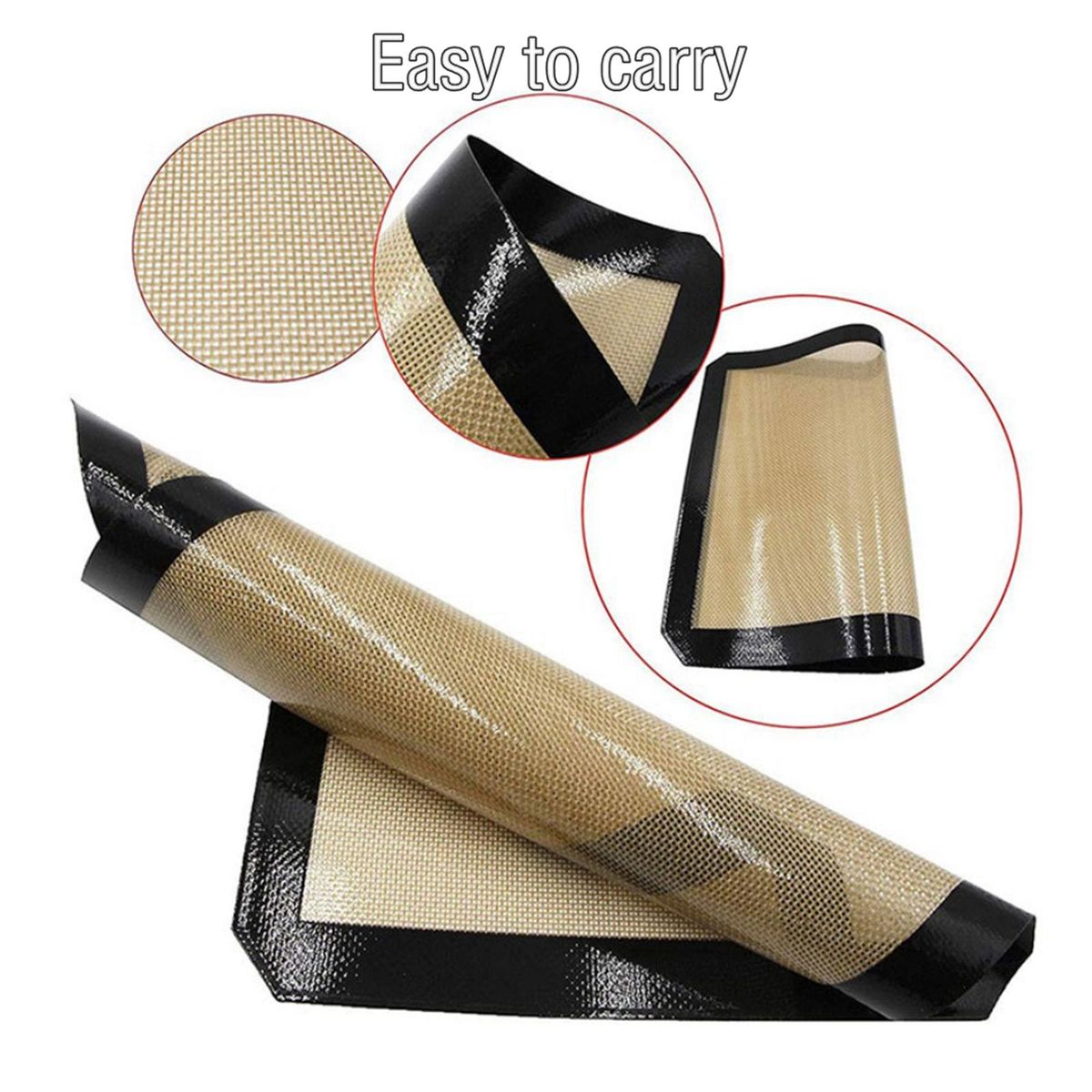 42x30cm Non-Stick Silicone Baking Mat ,Pad Baking Black