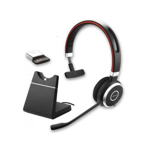 Evolve 65 Ms Mono Wireless Headset With Charging Stand