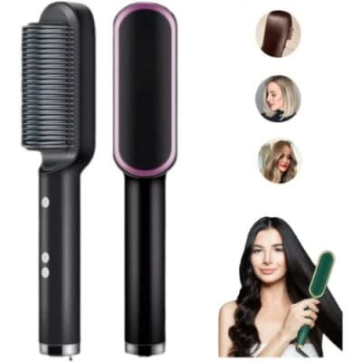 Tourmaline Ceramic Hair Curler & Straightener - Black
