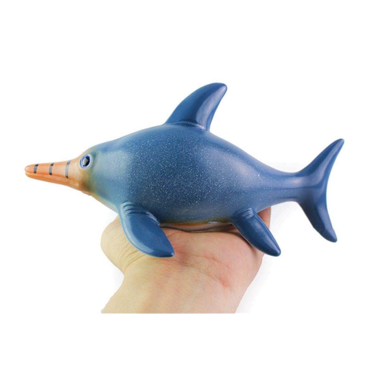 Lifelike Shape Animal Dinosaur Model Toy Kids #Blue Swordfish Dragon Blue Flag Fish Dragon