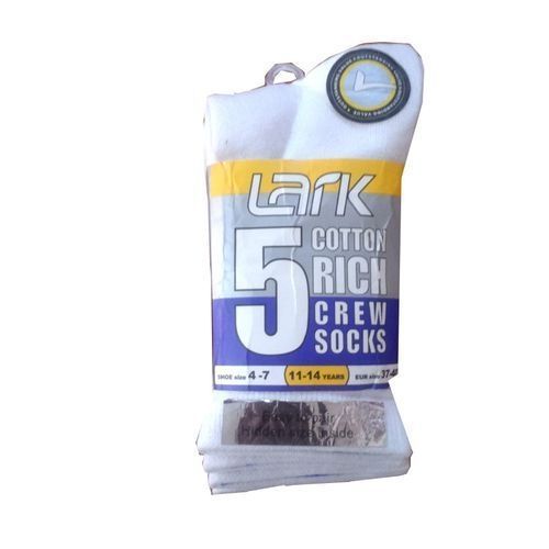 5-in-1 Cotton Rich Crew Socks For Boys