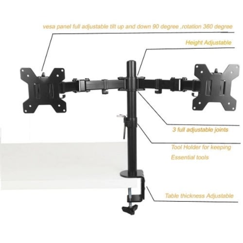 27 Inch Monitor Desk Mount Stand- Fully Adjustable
