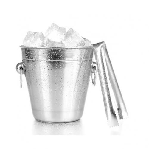 Solid Stainless Steel Ice Cubes Bucket With Ice Picker