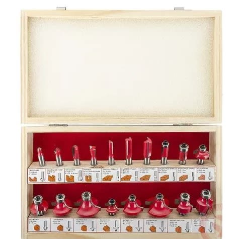 Wood Working Router Bit - 12 Pieces