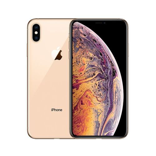 IPhone XS Max (4GB RAM, 64GB ROM) IOS 12 (12MP + 12MP)+7MP (single Sim) Gold & 10D Screen Protector + Silicon Back Case