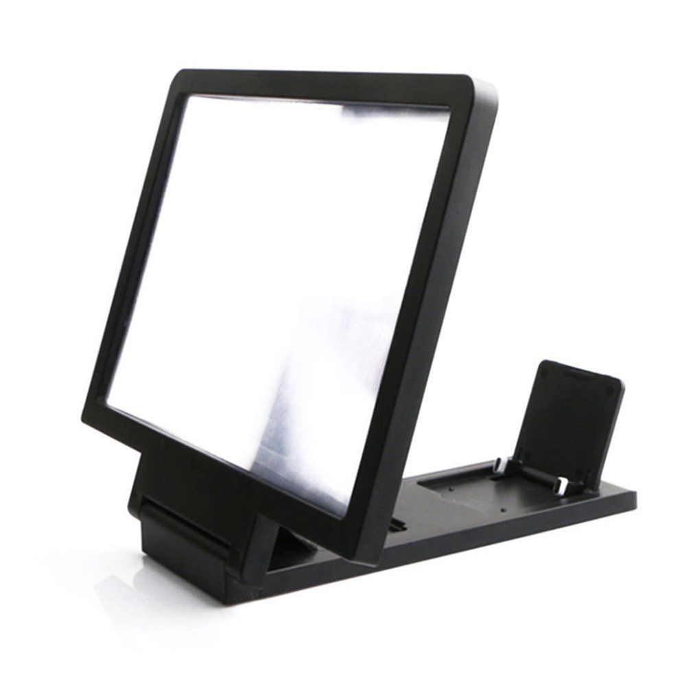 Portable 3D Enlarged Screen Mobile Phone Amplifier Magnifier Bracket Holder-black