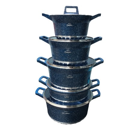 Regina Marble Non Stick Cookware Set - 10pcs