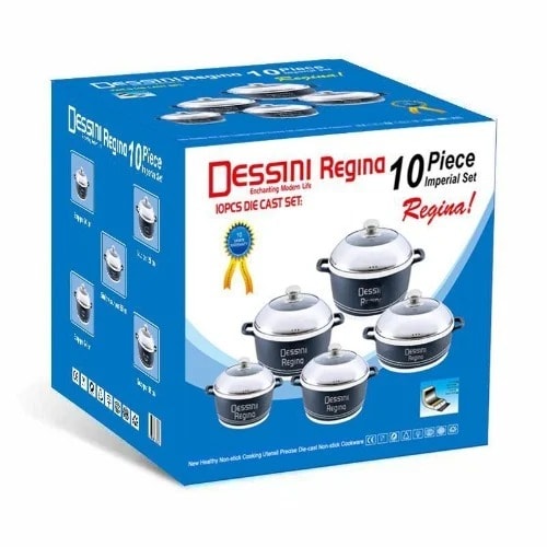 Dessini Royal Imperial Die-casting Non-stick Pot Set - 10 Pieces