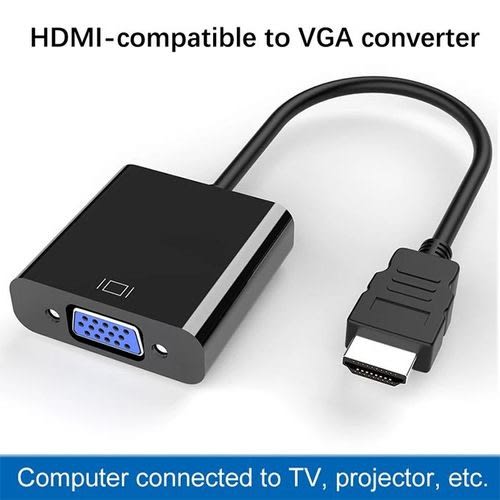 Hdmi (hdtv) To Vga Adapter Analog Cable - Black