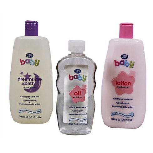 Baby Set Of Lotion, Oil, Soap And Gel Shower