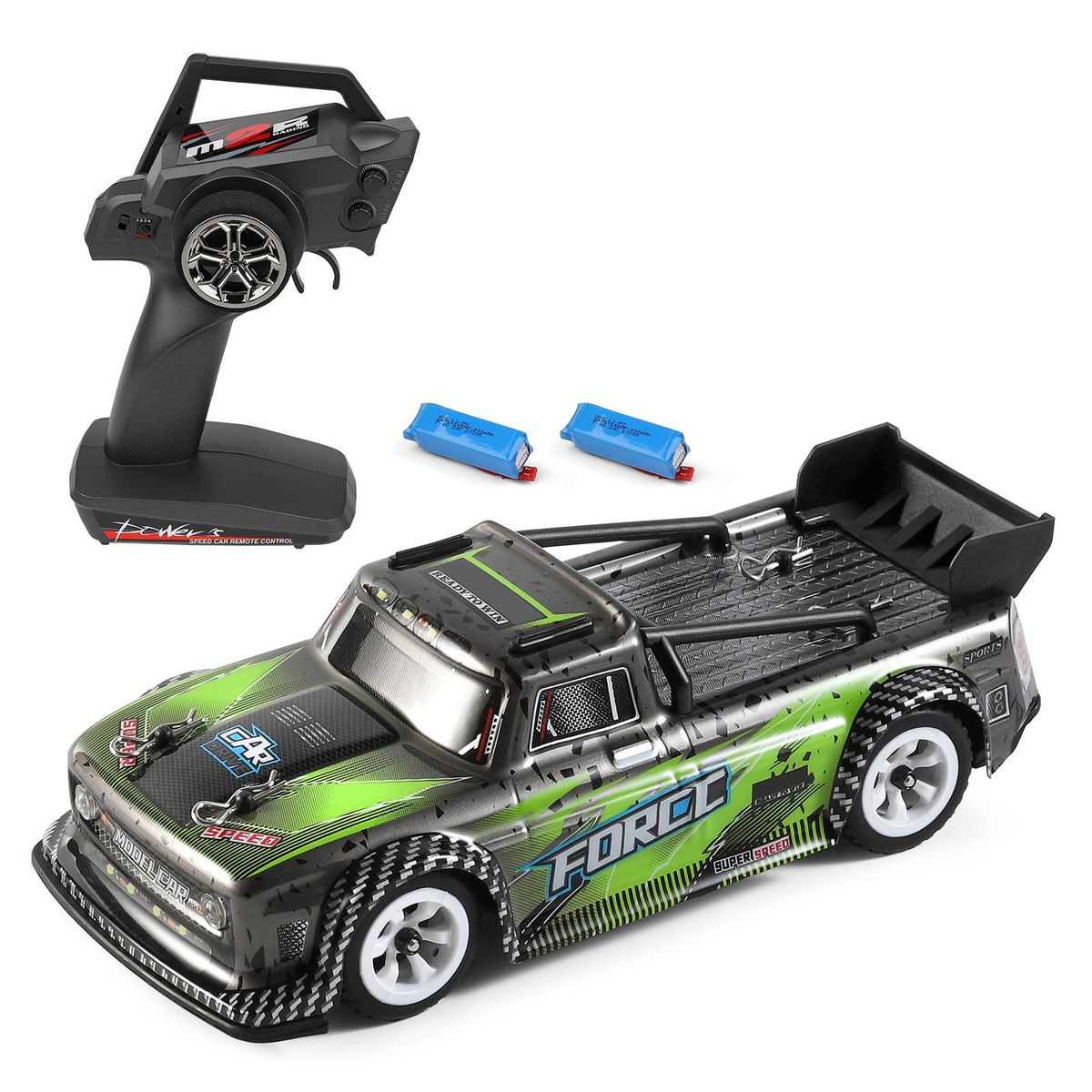 WLtoys 284131 Remote Control Car 1/28 Short Truck Car 2.4GHz Remote Control Race Car 30km/h High Speed Kids Gift RTR with Metal Chassis 2 Battery