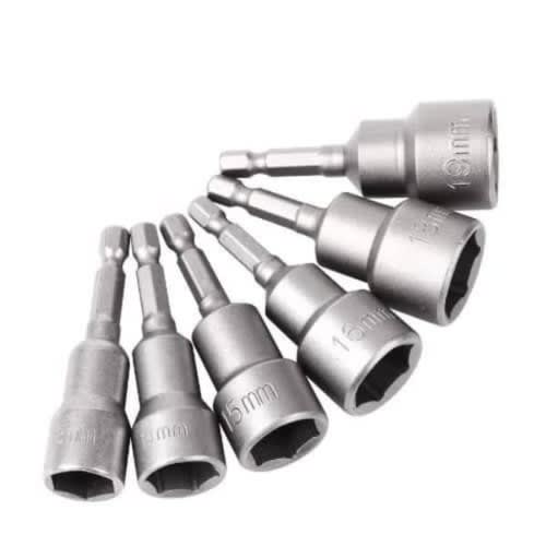 Magnetic Nut Driver Set +Metric Socket Impact Drill Bits -13mm -5Pieces