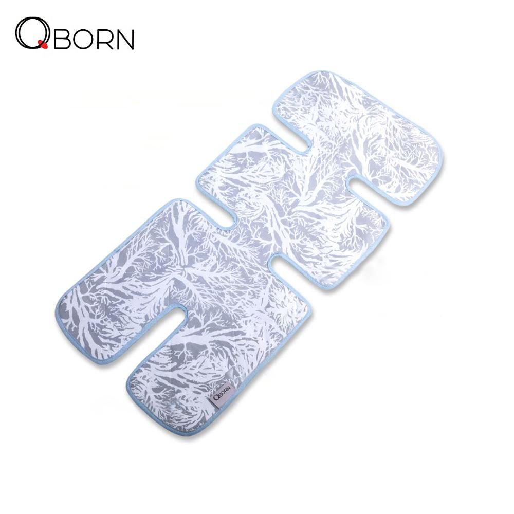 QBORN Baby Summer Ice Silk Mat Stroller Seat Chair Cushion Cart Seat Plant Fiber Stroller Seat Infant Cushion Cover Cool Mat for kids
