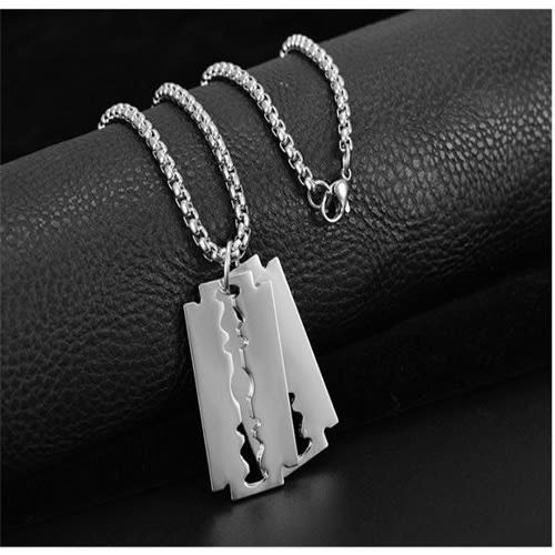 Double Blade pendant Necklace