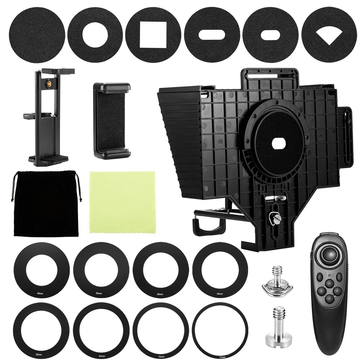 Mobile Phone DSLR Teleprompter With Remote Control Phone And