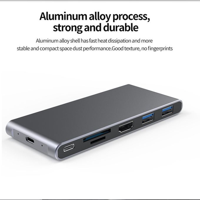 USB C Docking Station Video Dual 4K HDMI For Windows 6 In 1