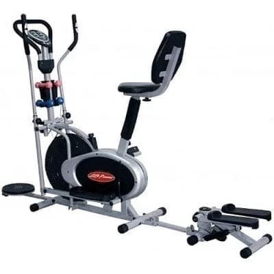 Orbitrack Elliptical Bike With Stepper - Twister And Back Rest Plus Dumbbells