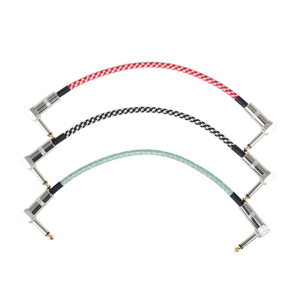 3 PCS Electric Guitar Denoise Cable Straight To Right Angle