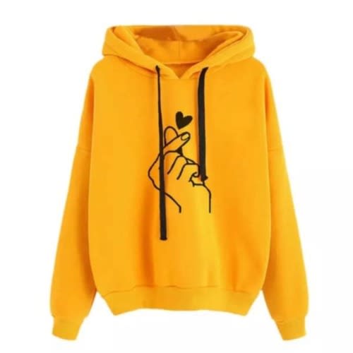 Printed Yellow Hoodie