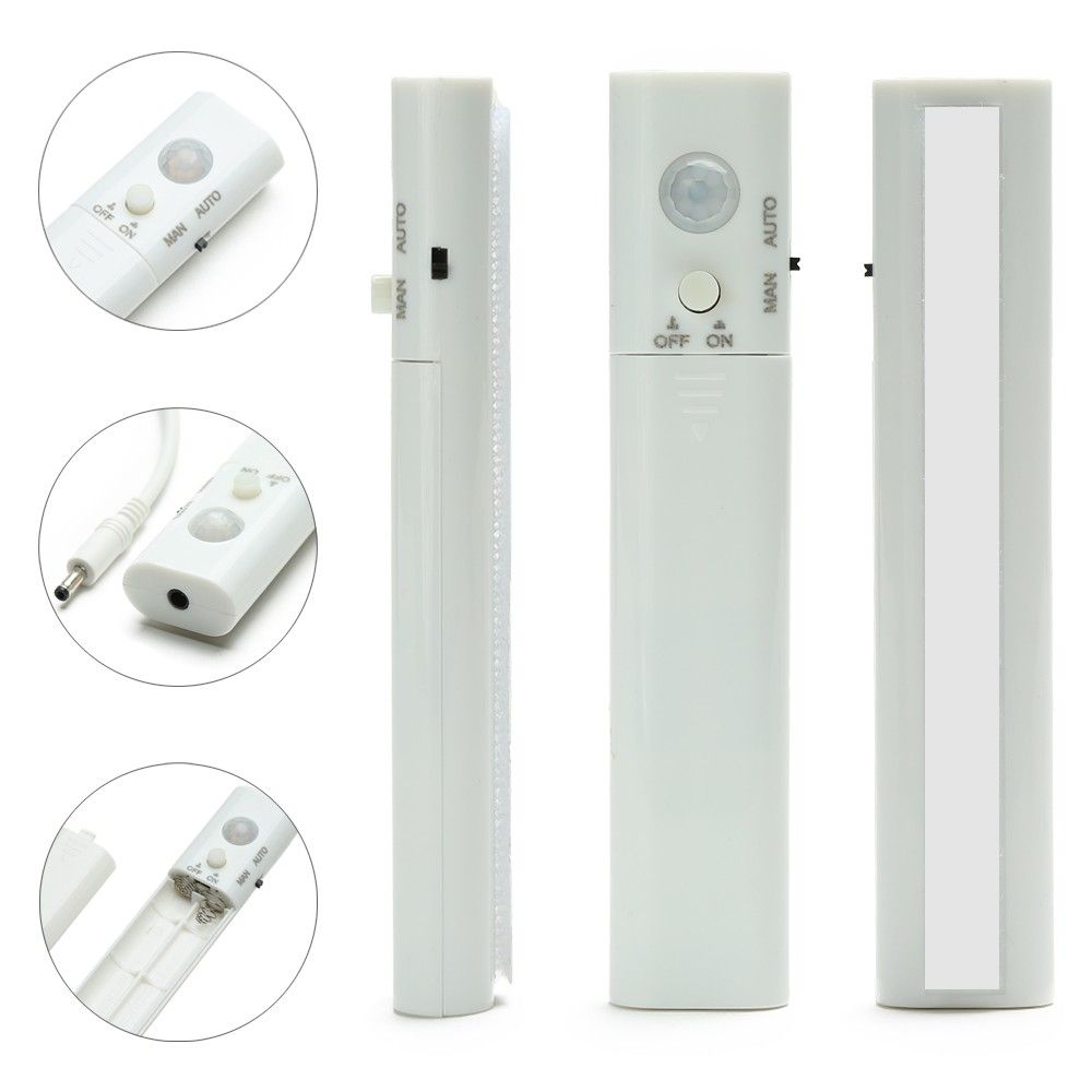 LED Motion Sensor Light Control Box Battery Container Dual