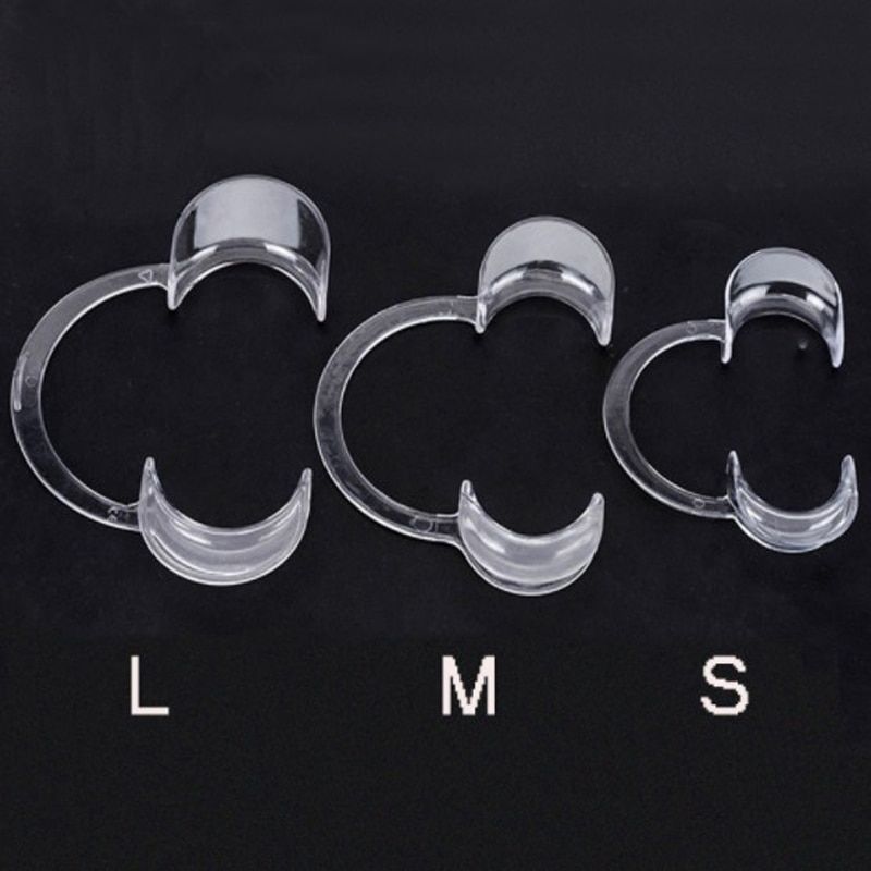 ZZSHINY 10 Pcslot Plastic LMS Teeth Whitening Cheek Retractor, C Type Dental Whitening Cheek Retractor
