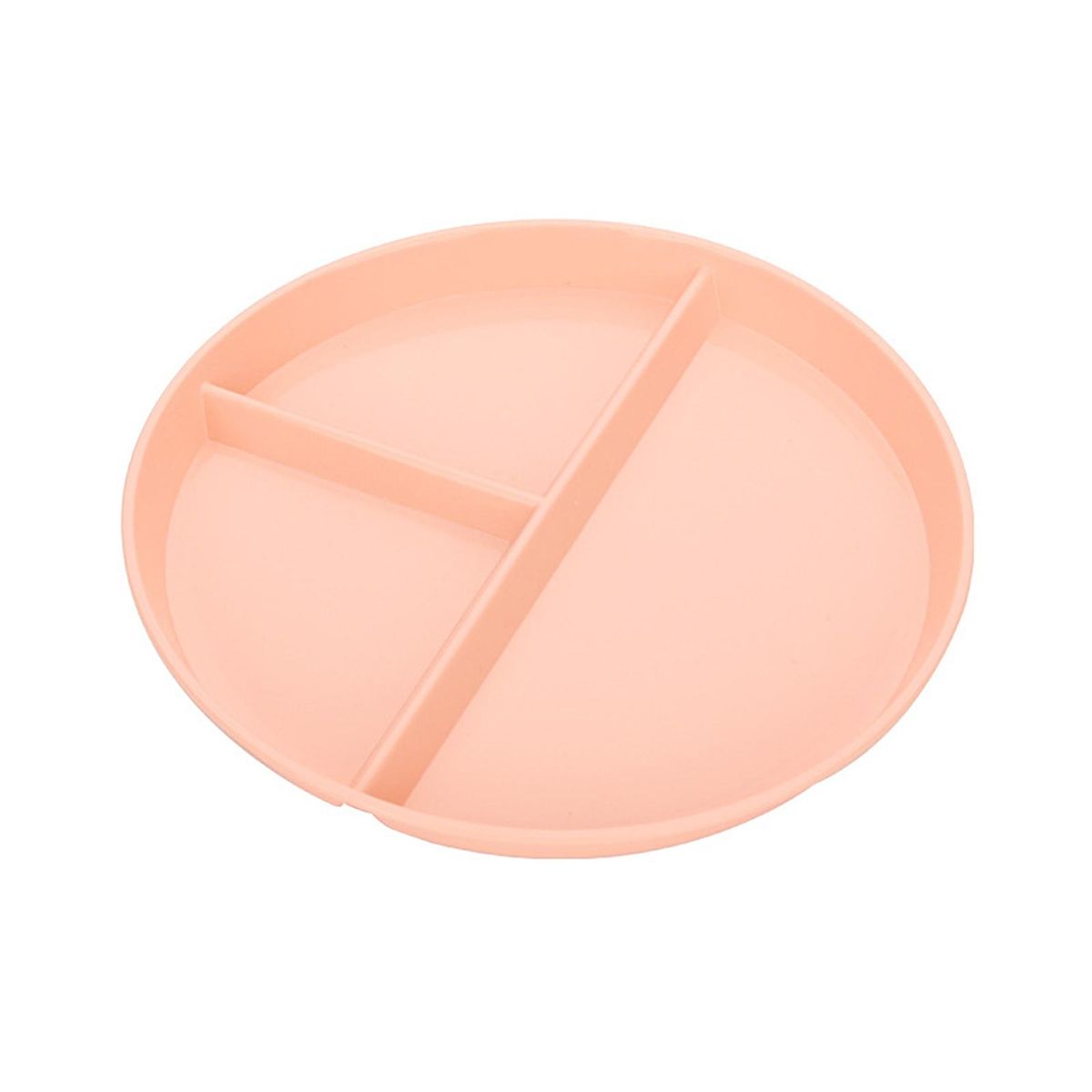 Plastic Dinner Plate Healthy Portions Divided Meal Plate for Kids Silver and Pink