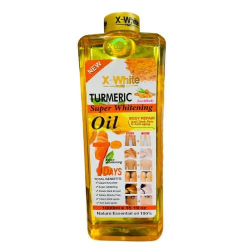 X-white Turmeric Super Whitening Oil Face &body 7 Days 1000ml