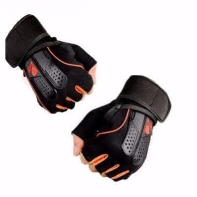 Gym Gloves Black And Orange