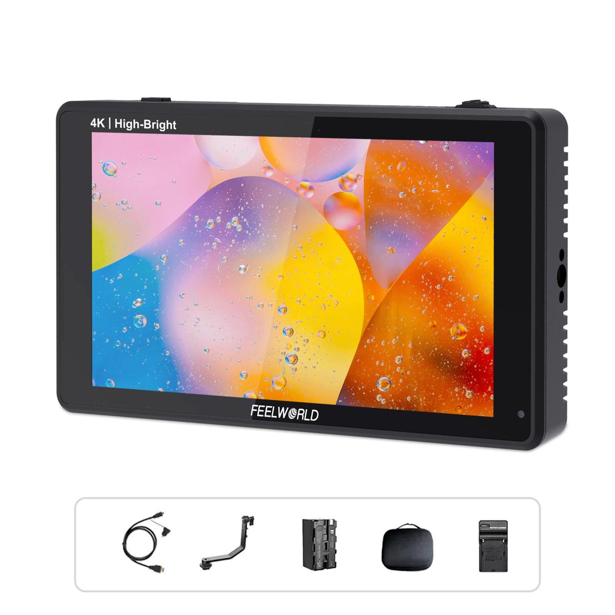 FEELWORLD LUT6E 6-Inch IPS Monitor 1600nit Video Panel 4K HDMI Input Output 1920*1080px Touch Control with 2 1/4in Thread Holes