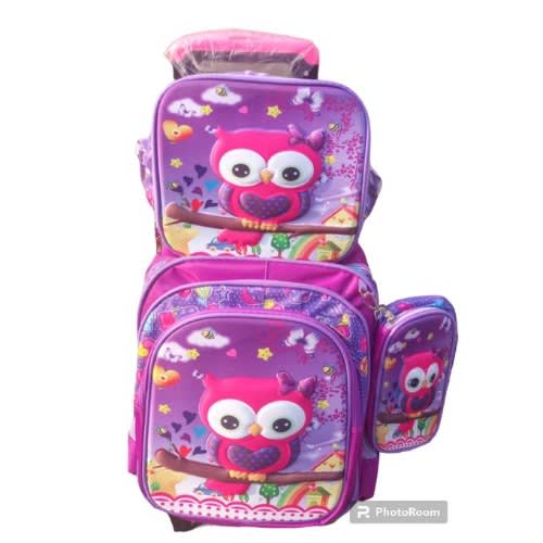 Kids Character 3 In 1 Detachable Trolley Backpack School Bag - 41cm