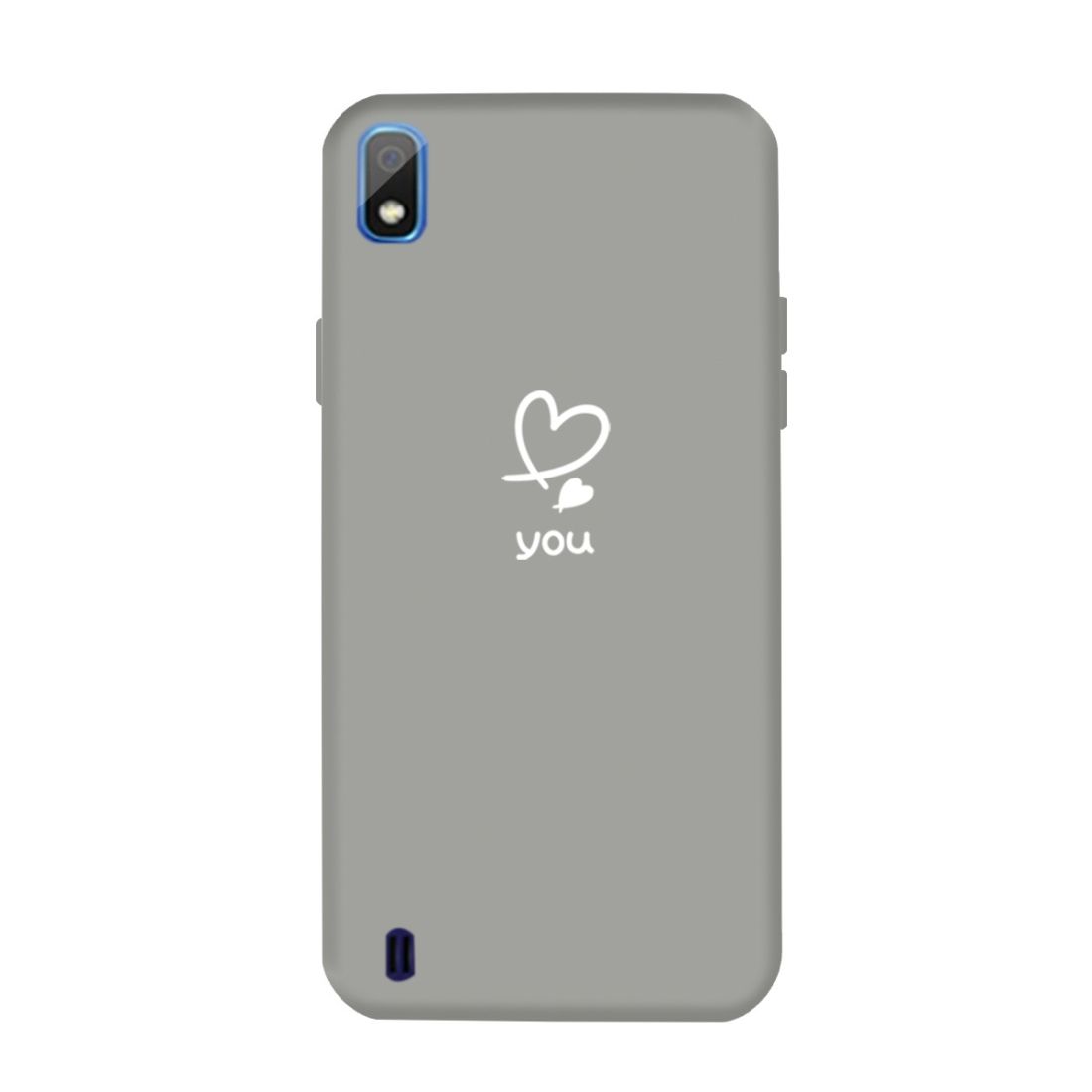 For Galaxy A10 Love Heart You Pattern Frosted TPU Protective Case(Grey)