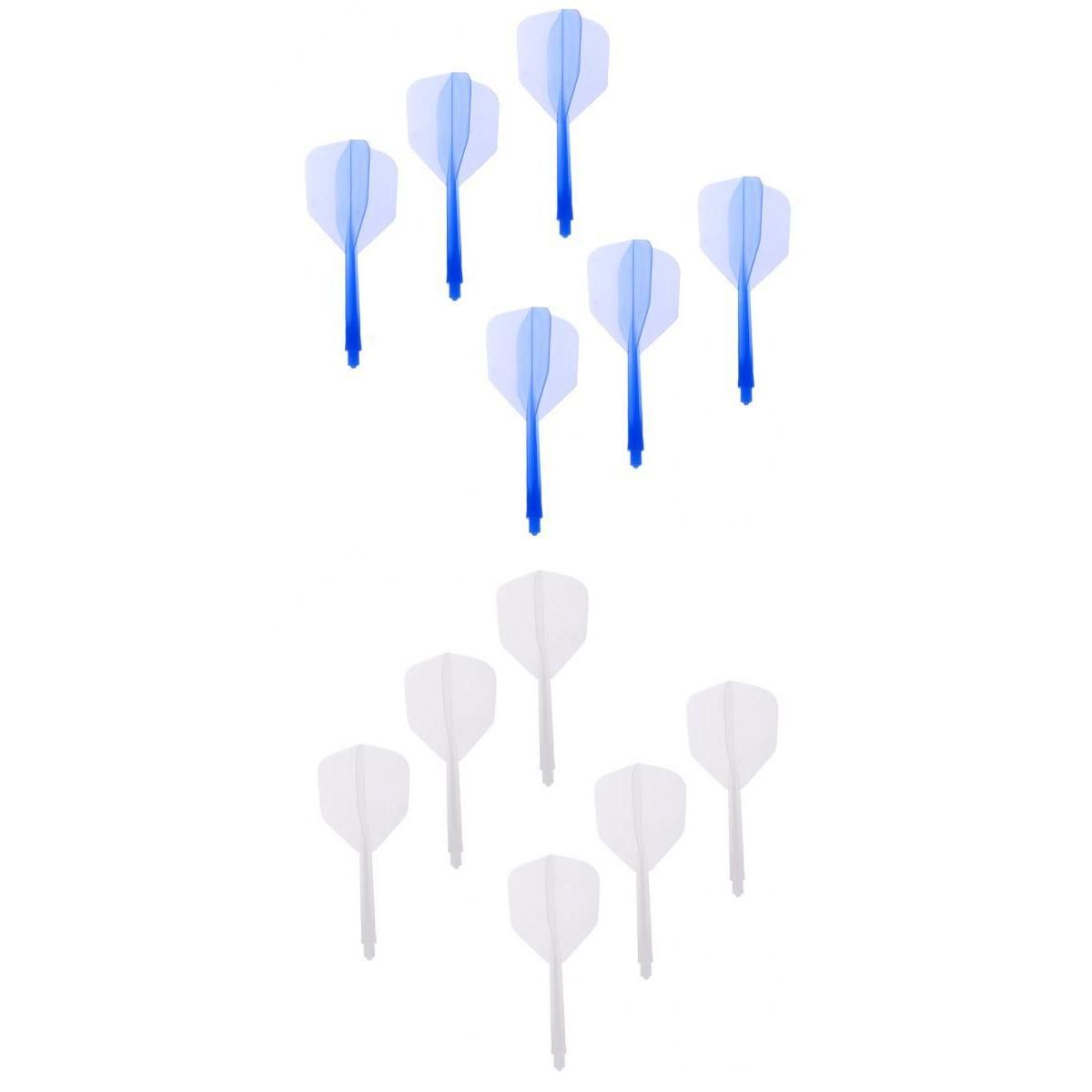 74mm (12 Pcs) 2BA Plastic Transparent Short Arrows Shafts Stems