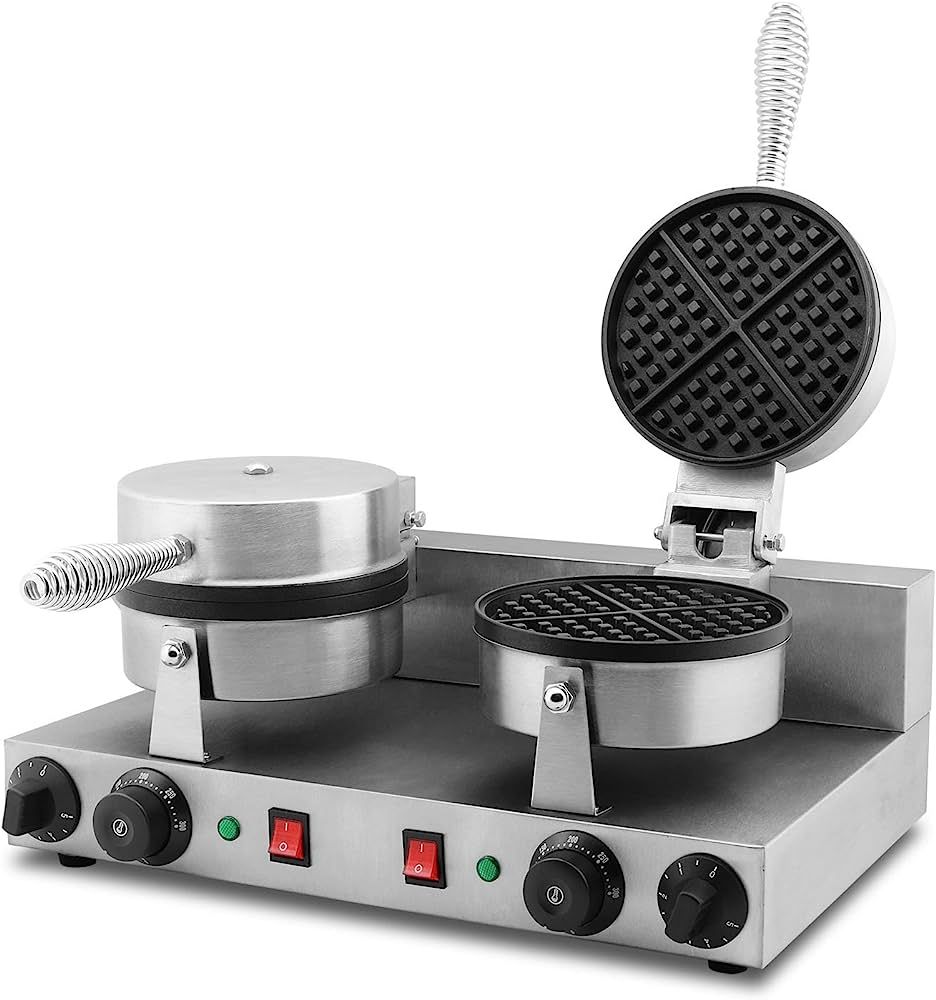 Double Waffle Maker Commercial Catering Non-stick Plates