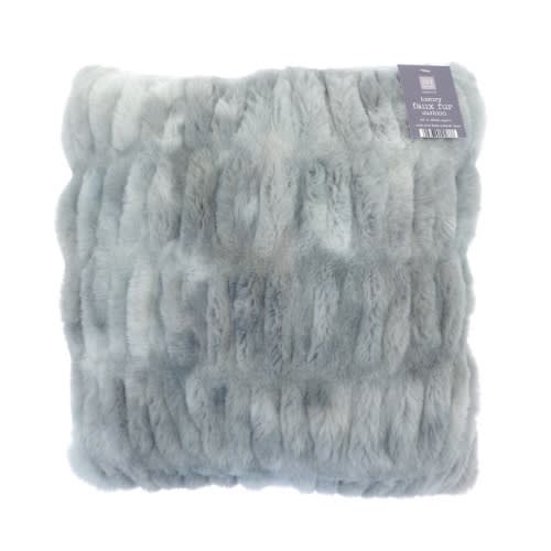Country Club Faux Fur Filled Throw Pillow - 43cm X 43cm