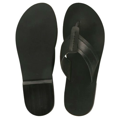 Multipurpose Leather Slippers - Black