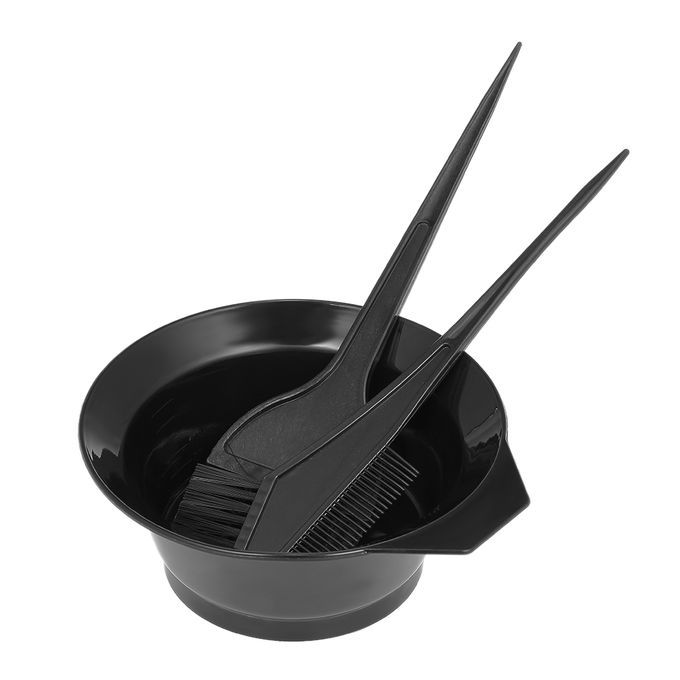 3 Pcs Hair Coloring Kit Dyeing Bowl Brush Double-sided