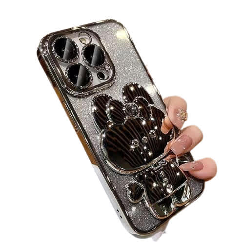 Slim Bear Phone Case For Iphone 15 Promax - Silver