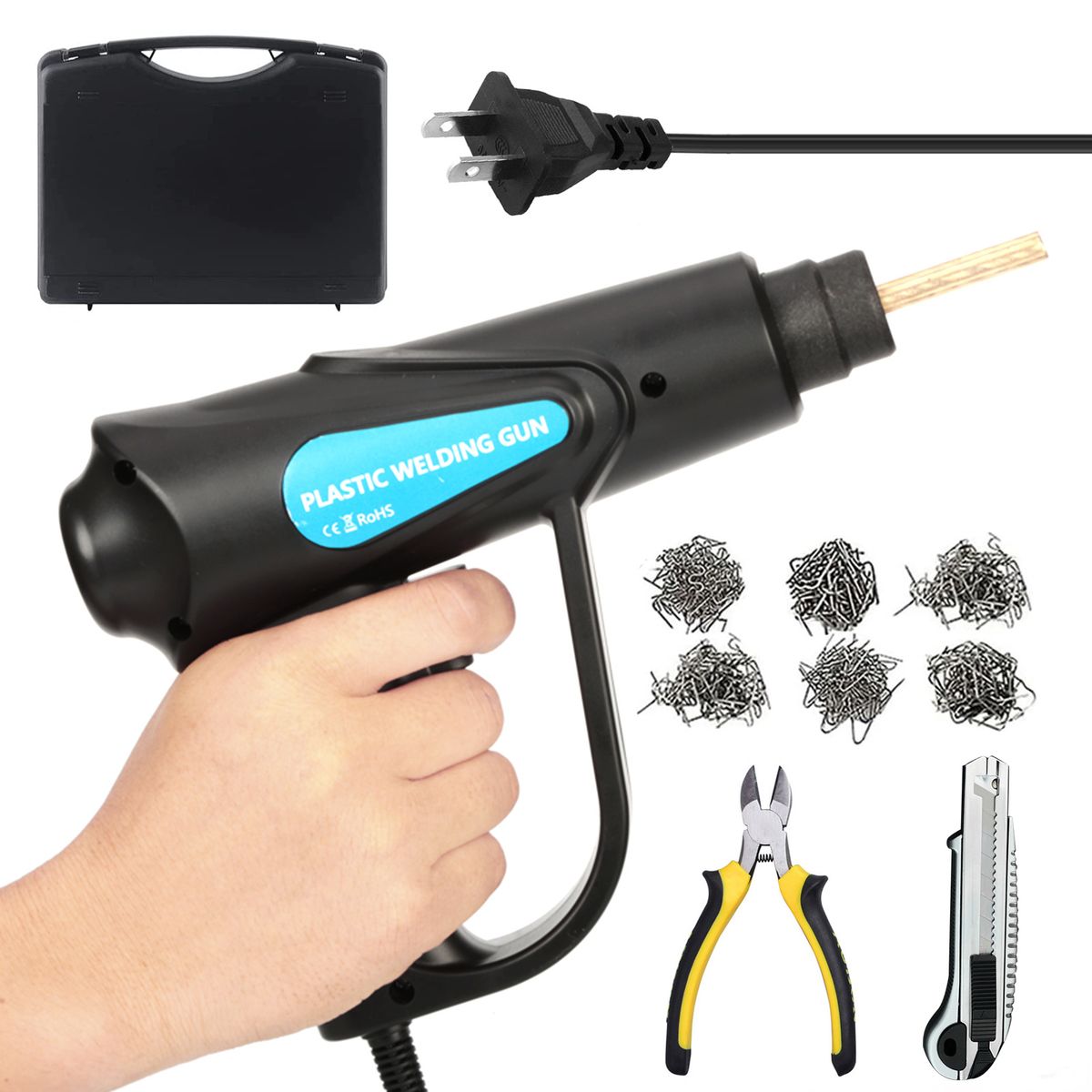 70W Plastic Welding Machine,Hot Stapler Plastic Repair Kit,