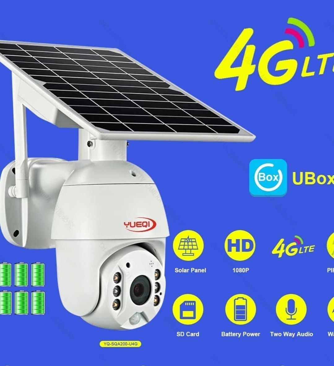 Solar Powered 4G Sim Intelligent PTZ CCTV Wireless Camera